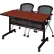 Regency® Kobe Privacy Nesting Table with 2 Cadence Nesting Chairs, 48"L x 24"W, Cherry