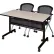Regency® Kobe Privacy Nesting Table with 2 Cadence Nesting Chairs, 48"L x 24"W, Maple