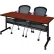 Regency® Kobe Privacy Nesting Table with 2 Cadence Nesting Chairs, 72"L x 24"W, Cherry
