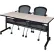 Regency® Kobe Privacy Nesting Table with 2 Cadence Nesting Chairs, 72"L x 24"W, Maple