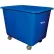Royal Basket Trucks® Poly Truck, 14 Bu, Blue, Metal Base, All Swivel - R14-BLX-PGA-4UNN