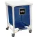 Royal Basket Trucks® PVC Hamper, 35 Gal, Sgl, Blue Mesh Liner, 2 Sw/2 Sw Lock, with Foot Pedal