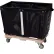 Royal Basket Trucks® 37" Towel Station Return Cart, Black