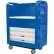 Royal Basket Trucks® Bulk Turnabout Truck, 48 Cu Ft, Blue, Plastic Shelves, 2 Rg/2 Sw Casters