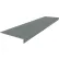 Rubber Diamond Stair Tread Square Nose 12.31" x 48" Dark Gray