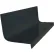 Rubber Raised Circular Stair Tread Square Nose 20.44" x 60" Black
