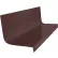 Rubber Raised Circular Stair Tread Square Nose 20.44" x 72" Brown