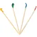 AmerCareRoyal® Cellophane-Frill Wood Picks, 4"L, Blue/Green/Red/Yellow, 10000/Carton