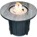 Hiland Faux Wood Tile Top Fire Pit, Black