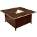 Hiland Square Outdoor Aluminum Fire Pit, Hammered Bronze