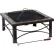 Hiland Square Slate Tile Wood Burning Fire Pit, Black
