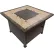 Hiland Square Tile Top Fire Pit, Brown