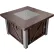 Hiland Outdoor Fire Pit, Hammered Bronze & Stainless Steel, 38"L x 24"H