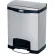 Rubbermaid® Slim Jim® Stainless Steel Step On Container, Front Step- 8 Gal, Black- 1901985
