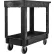 Rubbermaid® Plastic Utility Cart w/2 Shelves, 300 lb. Capacity, 34"L x 16"W x 31-1/4"H, Black
