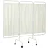 R&B Wire® Three Panel Mobile Antimicrobial Medical Privacy Screen, Cream , USA Made
