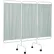 R&B Wire® Three Panel Mobile Antimicrobial Medical Privacy Screen, Gray Green , USA Made