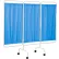 R&B Wire® Three Panel Mobile Antimicrobial Medical Privacy Screen, Periwinkle Blue , USA Made