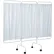 R&B Wire® Three Panel Mobile Antimicrobial Medical Privacy Screen, White , USA Made