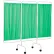 R&B Wire® Three Panel Mobile Medical Privacy Screen, Green, USA Made