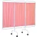 R&B Wire® Three Panel Mobile Medical Privacy Screen, Pink, USA Made