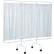 R&B Wire® Three Panel Mobile Medical Privacy Screen, White, USA Made