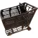 R.W. Rogers Plastic Shopping Cart with Black Seat & Tray, 190 Liter Capacity, Large, Black