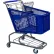 R.W. Rogers Plastic Shopping Cart, 100 Liter Capacity, Small, Blue
