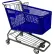 R.W. Rogers Plastic Shopping Cart, 200 Liter Capacity, Large, Blue