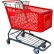 R.W. Rogers Plastic Shopping Cart, 200 Liter Capacity, Large, Red