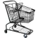 R.W. Rogers Metal Shopping Cart, 90 Liter Capacity, Small, Gray