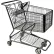 R.W. Rogers Metal Shopping Cart, 147 Liter Capacity, Medium, Gray