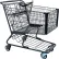R.W. Rogers Metal Shopping Cart, 180 Liter Capacity, Large, Gray