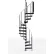 Global Industrial™ Reroute 42"H Platform 2 Rails Spiral Stair Kit, 42"Dia, 14-1/8'H, 12 Treads