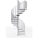 Global Industrial™ Exterior 36"H Platform 2 Rail Spiral Stair Kit, 60"Dia, 13-2/3'H, Alum Rails