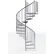 Global Industrial™ Exterior 36"H Platform 2 Rail Spiral Stair Kit,60"Dia, 14-2/3'H, Vinyl Rails