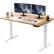 Uncaged Ergonomics RU-WB Rise Up Electric Adjustable Height Standing Desk, Bamboo Top & White Frame