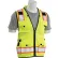 ERB® S252C ANSI Class 2 Deluxe Mesh/Solid Surveyor Vest, Zipper Closure, XL, Hi-Viz Lime