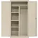 Sandusky® Classic All-Welded Combination Storage Cabinet, Solid Door, 36"W x 24"D x 72"H, Putty