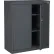 Sandusky® Elite Counter Height Storage Cabinet, 36"W x 18"D x 36"H, All-Welded, Charcoal