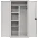 Sandusky® Elite All-Welded Combination Storage Cabinet, Solid Door, 36"W x 24"D x 72"H, Gray