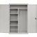Sandusky® Elite All-Welded Combination Storage Cabinet, Solid Door, 46"W x 24"D x 72"H, Gray