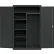 Sandusky® Elite All-Welded Combination Storage Cabinet, Solid Door, 46"W x 24"D x 72"H, Black