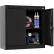 Sandusky® HD Classic Wall Mount Storage Cabinet, 24 Gauge, 30"W x 12"D x 26"H, Textured Black