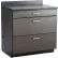 Safco® Hospitality Base Cabinet with 3 Drawers, 36"W x 25"D x 39"H, Asian Night/Black