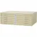 Safco® 10 Drawer Blueprint Flat File Cabinet, 46-1/2”W, Sand