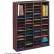 60 Compartment Wooden Literature Organizer - Mahogany
