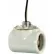 Satco 80-1314 Twin Glazed Porcelain Socket w/Flange Bushing Cap and 9-in. Leads