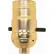 Satco 80-1529 On-Off Push Thru Socket With Set Screw - Brite Gilt