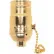 Satco 90-411 On-Off Pull Chain Socket Less Set Screw  1/8 IPS - Brite Gilt